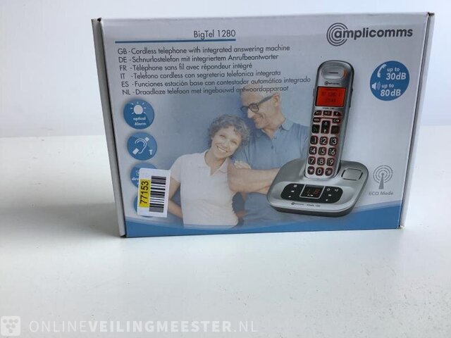 BigTel 1280, Téléphone Senior Sans Fil avec Répondeur de Amplicomms